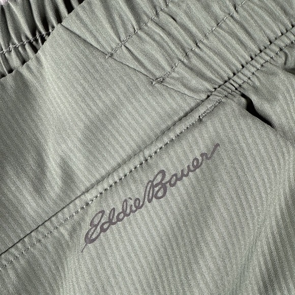 Eddie‎ Bauer Pants Womens L Stripe Track Jogger Ankle Pull On Stretch Green - Picture 6 of 16